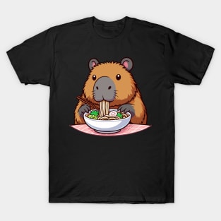 Capybara Eating Ramen T-Shirt